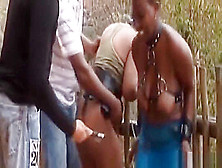 African Slaves Get Abused By Masters Outdoors