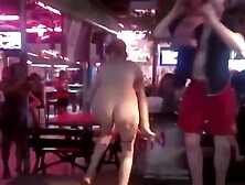 Drunk Girl Public Bar Strip