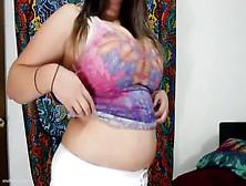 Chubby Webcam Woman Isabella Dances On Webcam And Shows Big Belly