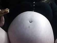Pregnant Woman Is Showing That Big Round Belly On Webcam
