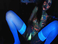 Sexy Bright Neon Masturbation