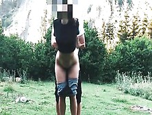 Gigantic Booty Schoolgirl Pounded Into The Forest Inside Standing Doggy Style