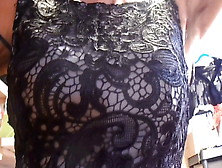 Fabiani Elena 70 Den Pantyhose In Teint Short Lace Dress