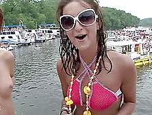 Amateur Tits Look Incredible On Babes Partying On A Boat