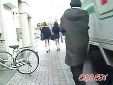 Two Asian Schoolgirl Involved In Sharking Encounter With Fast Dude