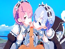 Re Zero: Threesome With Rem And Ram (3D Hentai)