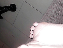Pov - Showing Feet To Stranger In Public