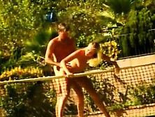 Country Club Beauty Gets Fucked Hard Outside By The Gardener