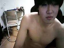 Cute Asian Twink Boy Jerks Off His Big Cock
