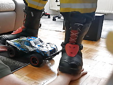 Firefighter Stomping Toy Car