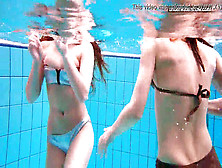 Trio Nude Chicks Play In The Water