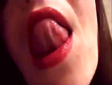 Lips Close-Up Mature Dirty Talk Joi