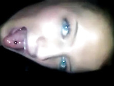 Blue Eyes Showing And Swallowing Cum