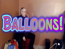 Balloonbanger 60) Slow Fun W Med Sized Balloon-Jerk Cum Pop