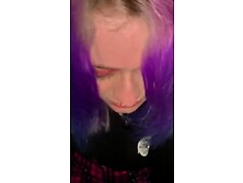 Dyed Hair Bitch Hit,  Sucks Cock Then Choked