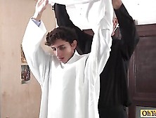 Priest Moans As Young Twink Bounces On His Hard Cock