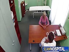 Damn Blonde Victoria Gets Rammed By Her Doctor In The Hot Table