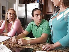 Sara Jay And Carter Cruise Threesome Sex In The Kitchen