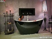 Only3X Girls Presents - Classy Shalina Devine Romantic Anal Toying At The Bathtub