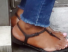 Ebony Woman's Feet 3 (With Them Sandals Tho)