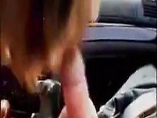 Horny French Arab Girl Learning To Drive A Car.