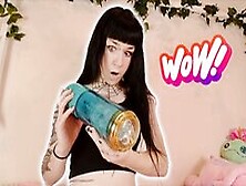 Tgirl Trying Out Sloppy Toppy Super Suck Gawk Gawk 3000 Blowjob Machine | Honey Play Box Masturbator