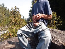 Edging Sitting On A Rock At The Sight Of Everyone In My Wank's Jeans