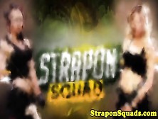 Strapon Slut Roughly Strapon Fucked In Trio