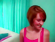 Teen Redhead Strips Herself Down