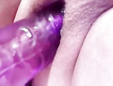 Cum Filled Snatch Taking A Sex Toy & 1 Of Its Five A Day!!
