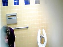 Pretty Mexican Girl Comes To Take A Piss