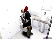 Office Mates Have Sex Inside The Toilet - Erotic Beauty Animations