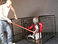 Sex Slave With A Shaved Pussy Being Tortured And Fucked By Strangers
