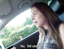 Most Girls Would Be Too Shy To Flash A Stranger Their Tits.  Not A Russian Slut Like Marina.  When Dude Pulled Over And As