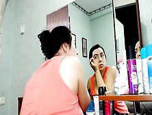 Curves Milf In Front Of Mirror Gets Ready To Make Porn Video!