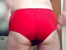 My Sissy Ass Hairbrush Spanked In Red Panties