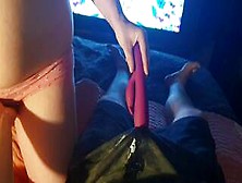 ⭐ Kinky Pee Couple Part 2 - Alice Makes Him Wet His Shorts Teasing Him With Vibrator