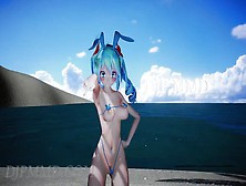 Miku - T-Ara - Bunny Style - Beach Stage 1287