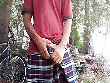 Pee & Foreskin Play Outside #3 (In Boxer)