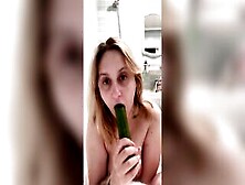 Huge Cucumber Hard Anal Banged From Big Butt Milf