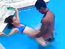Latina Fucks Her Bf In The Pool And In The Shower
