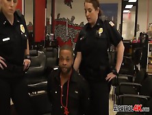 Horny Officers Arrive At Barbershop To Suck And Fuck Criminal