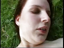 Big Titted Milf Outdoor With Banana And Cock Anal