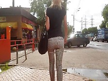 Russian Round Ass Walk On The Street