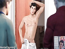 (Gay) Steamy Shower Scene! Freshman Physical Exam #5 Featuring Hentaigayming