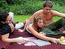 Naughty Teen Picnic Turns Into An Outdoor Devil's Threesome
