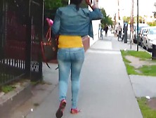 Phat Ass Ebony Milf Tight Jeans