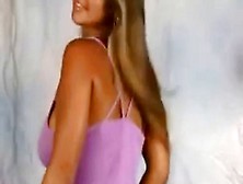 Big Boobs – Christina Model Purple Dress Dance