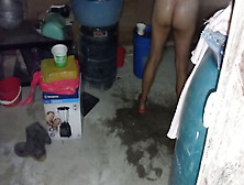 My Friend's Wife Bathes For Me...  The Cuckold Is Very Offered