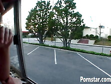 Cheerleader Kacey Jordan With Natural Tits Fucked In A Bus